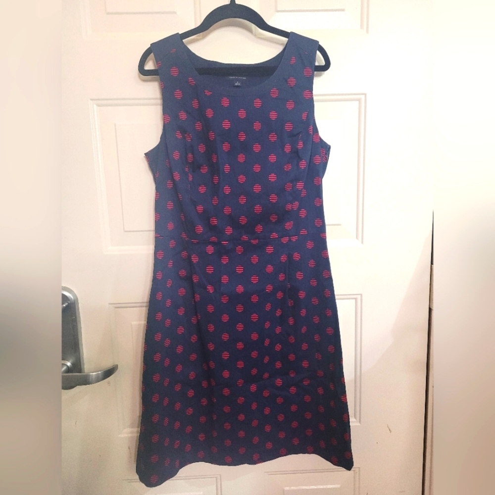 Tommy Hilfiger Polk A Dot Dress Size 8 Sleeveless Shift Dress